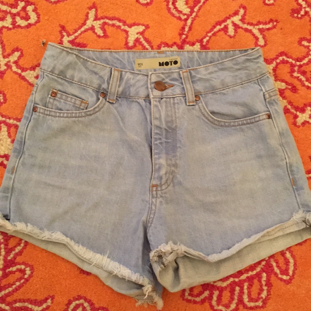 Top shop denim shorts